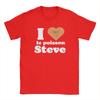 Men's T-Shirt I Love Le Poisson Steve Funny 100% Cotton Tee Shirt Short Sleeve  T Shirts Round Collar Tops Plus Size