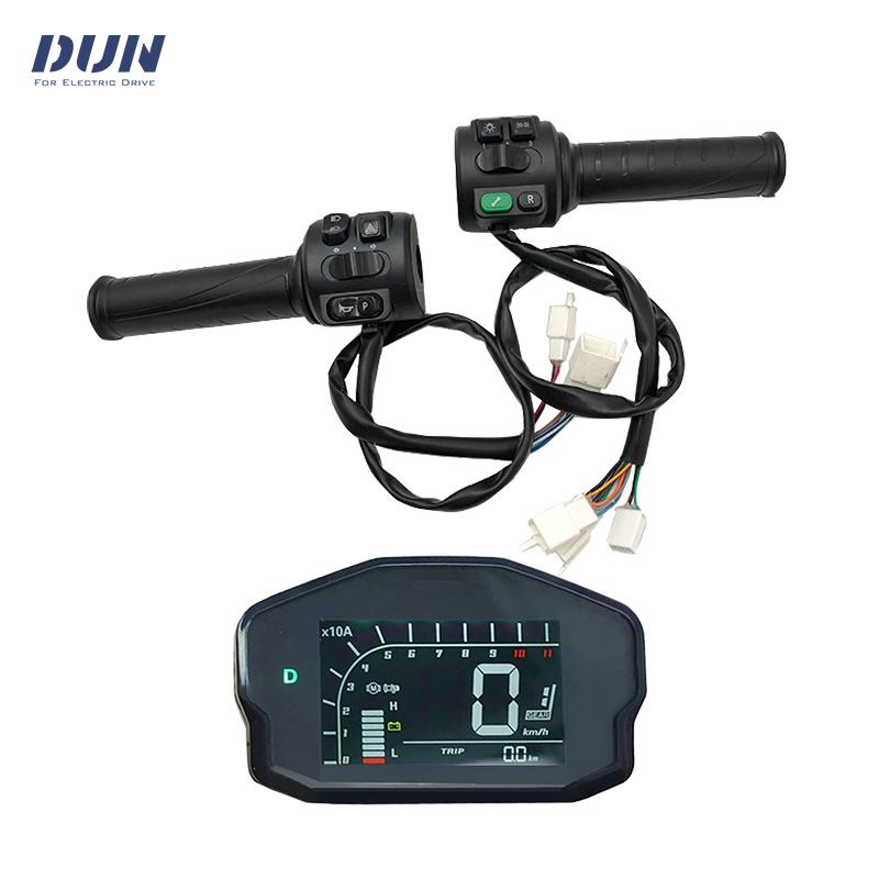 DKD Display ONE-LIN YXT Screen Speedometer KMH/MPH and T08 Combination Switch Throttle for Votol and Fardriver Controller