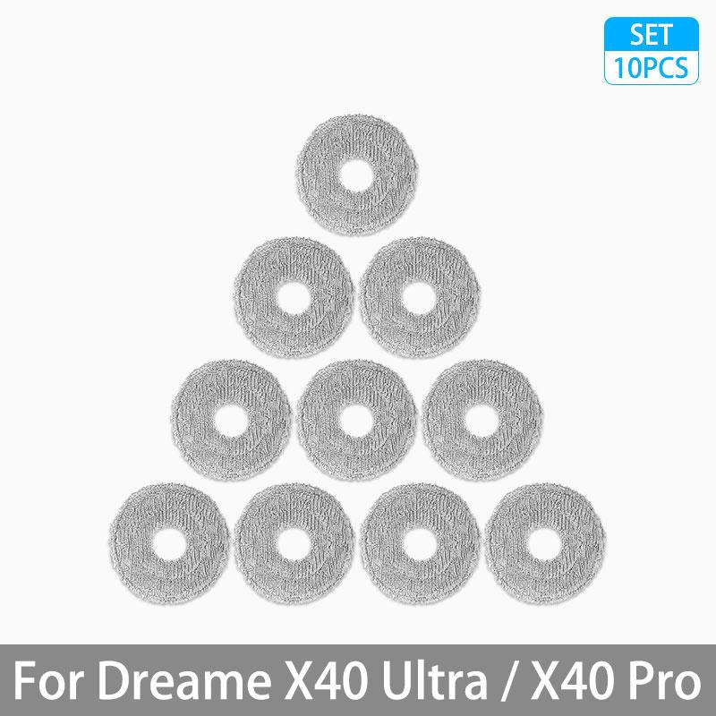 Для Dreame X40 Ultra / X40 Pro Аксессуары Резиновая основная боковая щетка Тряпка для мытья пола Мешок для пыли HEPA-фильтр Робот-пылесос Запасные части