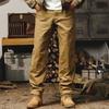 American Retro Men's Autumn Loose Straight Distressed Lumberjack Work Pants