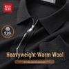 Hodo Men's Heavyweight Lamb Wool Blend Thickened Turn-Down Collar Sweater