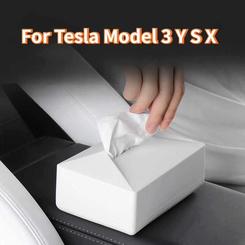Для Tesla Model 3/Y/S/X Автомобильная салфетница Силиконовый держатель на спинку сиденья с ремешком для крепления для Model 3+ Модели Y Juniper Cybertruck