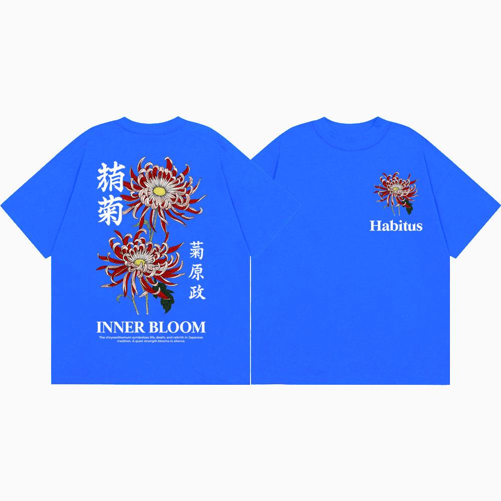 Japanese Cherry Blossoms Graphic T Shirts Fashion Vintage Short Sleeve Tshirts Unisex Unisex Casual 100cotton Tshirt Streetwear