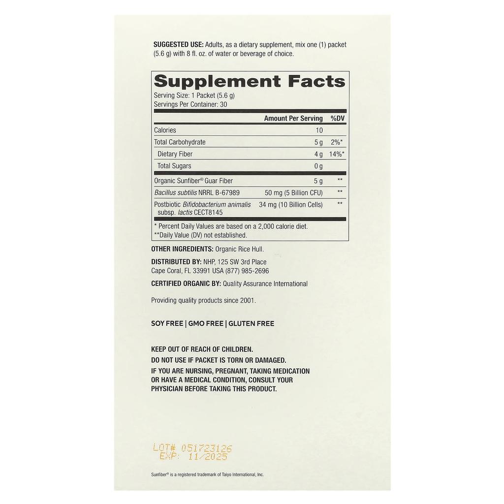 Dr. Mercola Biothin®, Pre- and Post-Metabolism + Probiotics, Unflavored, 5 Billion CFU, 30 Portable Packets, 5.6G (0.19Oz) Each