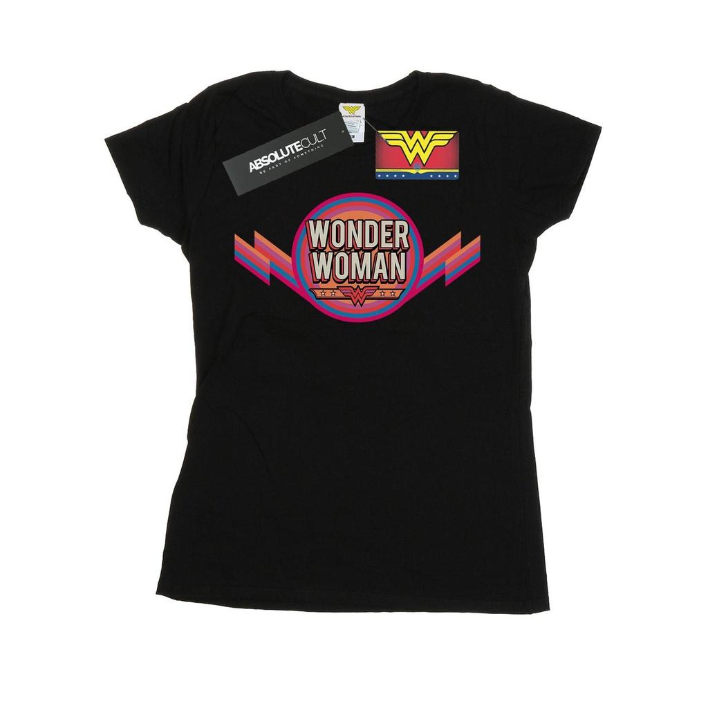DC Comics Womens/Ladies Wonder Woman Rainbow Logo Cotton T-Shirt