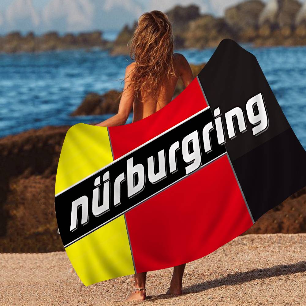 Плед из микрофибры Nurburgring Быстросохнущие пляжные полотенца Большой размер с принтом Супервпитывающее полотенце-плед для бассейна