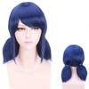 Anime Wig Ladybug Girl Cosplay Wig Reddy Girl Mid-length Wig Double Ponytail Wig