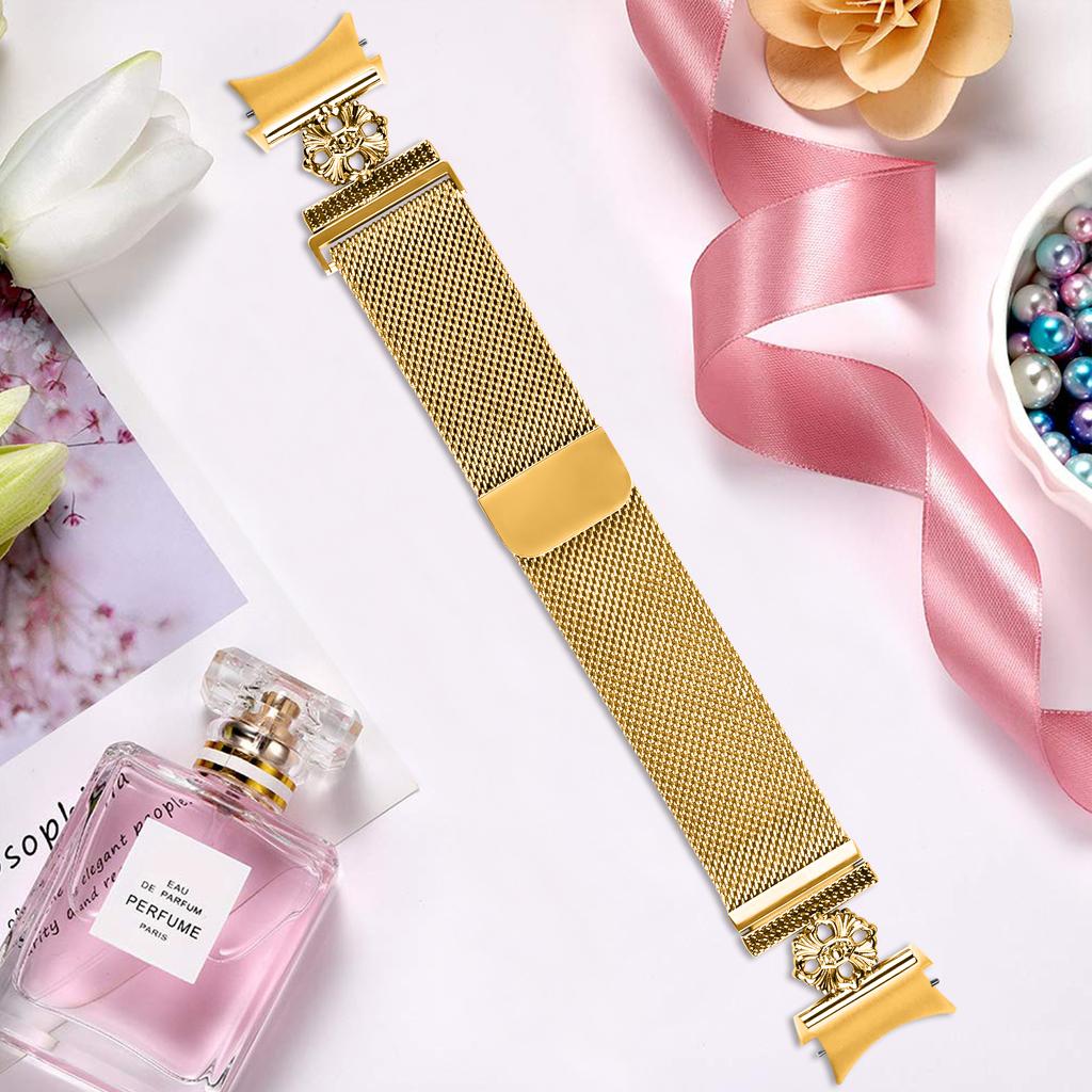 For Samsung Galaxy Watch7 44mm/44mm Milanese Watch Band Stainless Steel Strap with Quick Release Connector