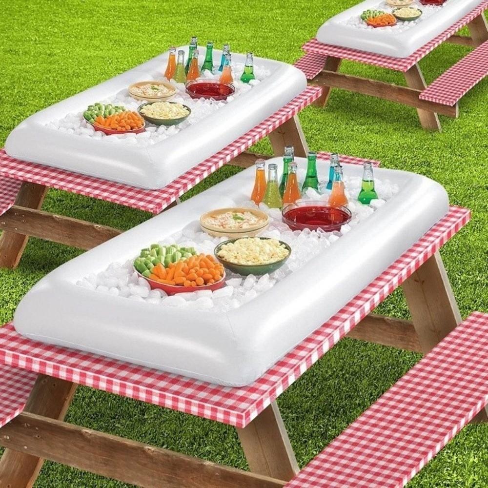 PVC Inflatable Serving Bar Multi-functional Pool Float Tray Summer Salad Tray Pool Party