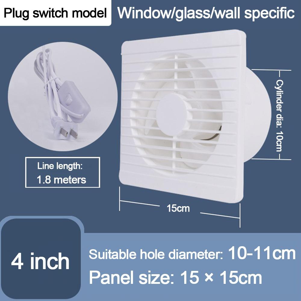 4/6/8 Inch Window Exhaust Fan Ventilator Extractor Fan Bathroom Kitchen Toilet Air Vent
