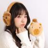 Thicken Panda Warm Earflaps Foldable Cold-proof Ear Mask Capybara Plush Earmuffs  Riding