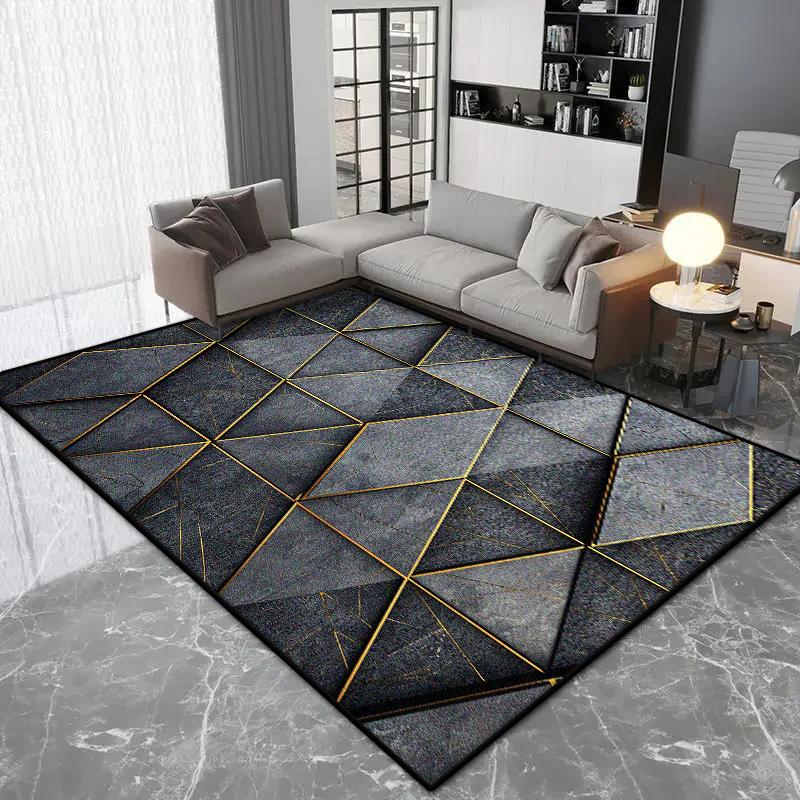Ковер в скандинавском геометрическом стиле, роскошное украшение для гостиной, ковры большой площади для спальни, коврик для пола с противоскользящим покрытием, мягкий