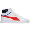 Puma Shuffle Mid White High Risk Red Unisex Sneakers Peacoat Team-Gold 380748-03