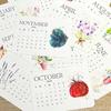 Plantable Seeds Paper Calendar 2026 Biodegradable Plantable Calendar with Wildflower Seeds Monthly Growable Planner