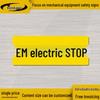 Emergency Stop Switch Safety Label - Electrical Control Warning Sticker