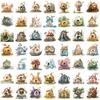 50PCS Cartoon Colorful House Graffiti Stickers - Waterproof DIY Decor for Guitar, Notebook & Luggage RecordingYourLife Store