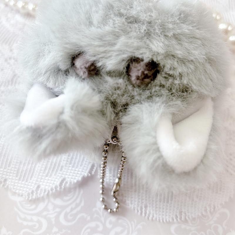 МАНКОТТОН 10 см плюшевая игрушка пушистые уши Кемо серые без атрибутов [Товар]