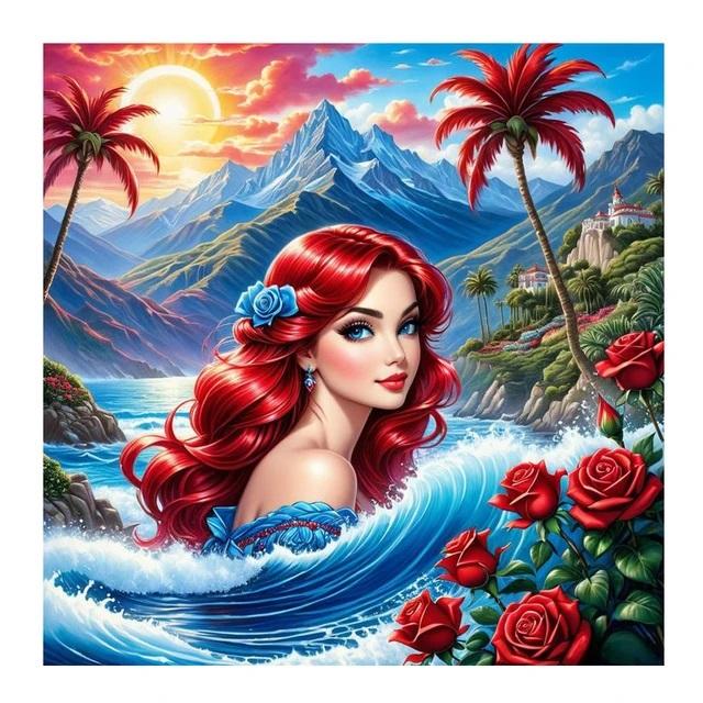 DIY 5D алмазная живопись Фэнтези цветок женщина полный круглый квадратный алмаз вышивка мозаика наборы крестиков для домашнего декора подарок