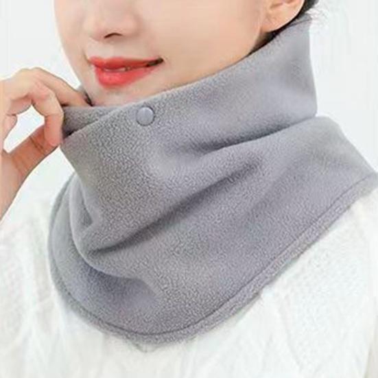 Winter Fleece Neck Scarf Thickened Warmth Autumn Neck Sleeve Women Scarf Double Layer Plush Neckerchief Scarf Ring