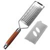 Lemon Zester With Fine Blades Lightweight Cheese/Vegetable Grater Solid Wood Handle Design - Rust-Resistant Durable