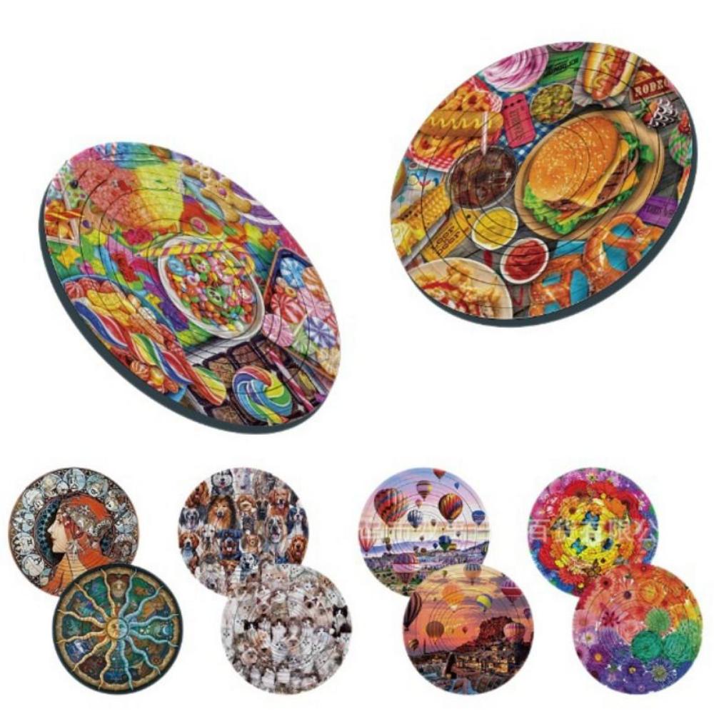 DIY 3D Rotating Puzzle Cat Double Sided Rotating Ball Toy Spinners Ball Jigsaw  Children/Adults