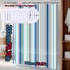 Romantic Stripe Vertical Stripe Shower Curtain Peva Waterproof Material Easy To Clean Dry And Wet Separation Partition Curtain