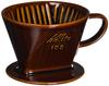Kalita Coffee Dripper, Ceramic, Brown, 102, Serves 2-4, Made In Japan, 102-Roto Brown, Drip Equipment, Ideal for Coffee Shops, Cafes, Outdoor
