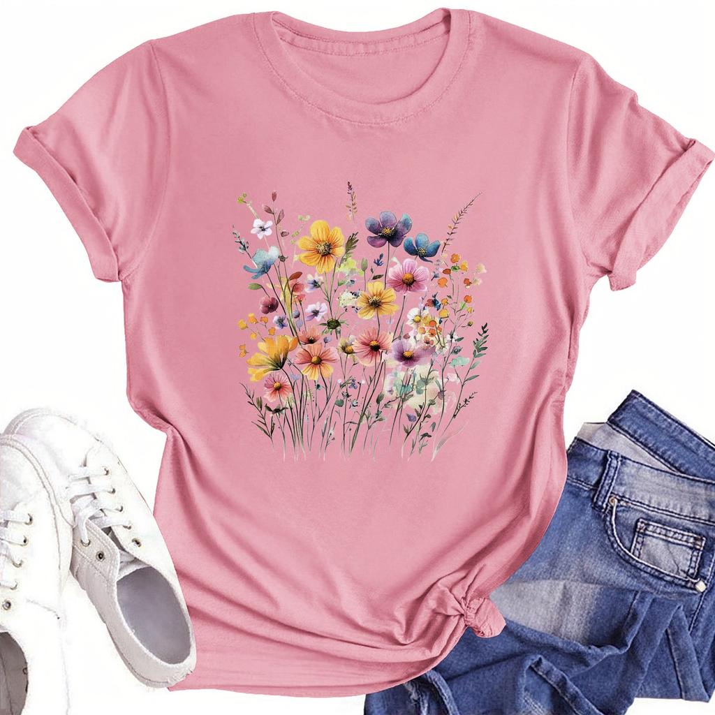 Toddler Girl Boy T-Shirts Kids Top Boys And Girls Printed Short Sleeved T-shirt 1-12Y