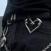 Тяжелая промышленность Любовь Сердце Геометрический Брелок Пряжка Креативный Металлический Подвеска Панк Рок Y2K Шарм для Сумки Поясной Стайлинг Аксессуар Подарок