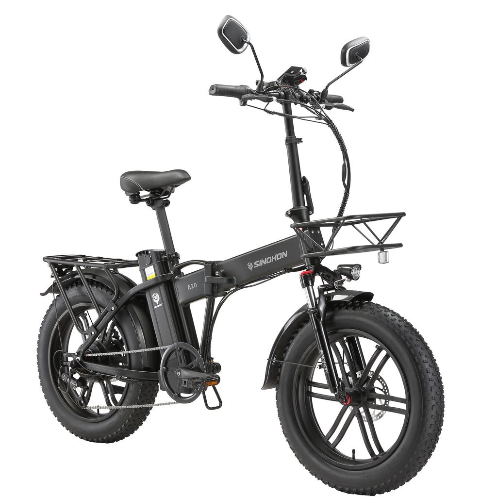 SINOHON A20 City Commuting Adult Electric Bicycle 500W Motor 48V18Ah Battery Multi Terrain E-Bike 20 Inch Road Tires With Tow Seat Electric Bicycle