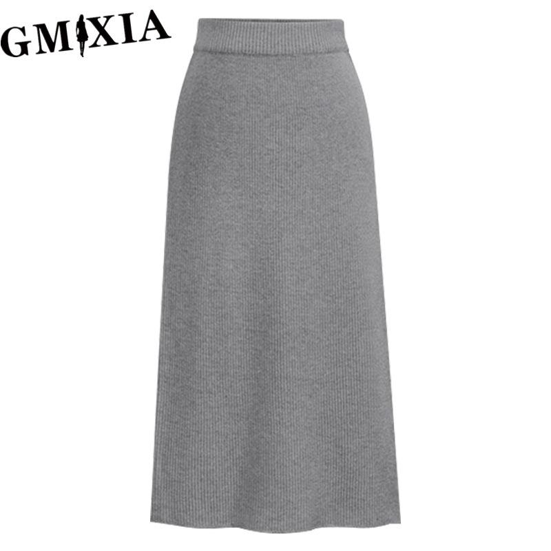 GMXIA Женская Мода Повседневная Однотонная Принтованная Весенне-Осенняя Юбка