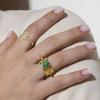 Bague - LUXENTER - Oriok - Or jaune 18 carats - Zircone brillante - Femme
