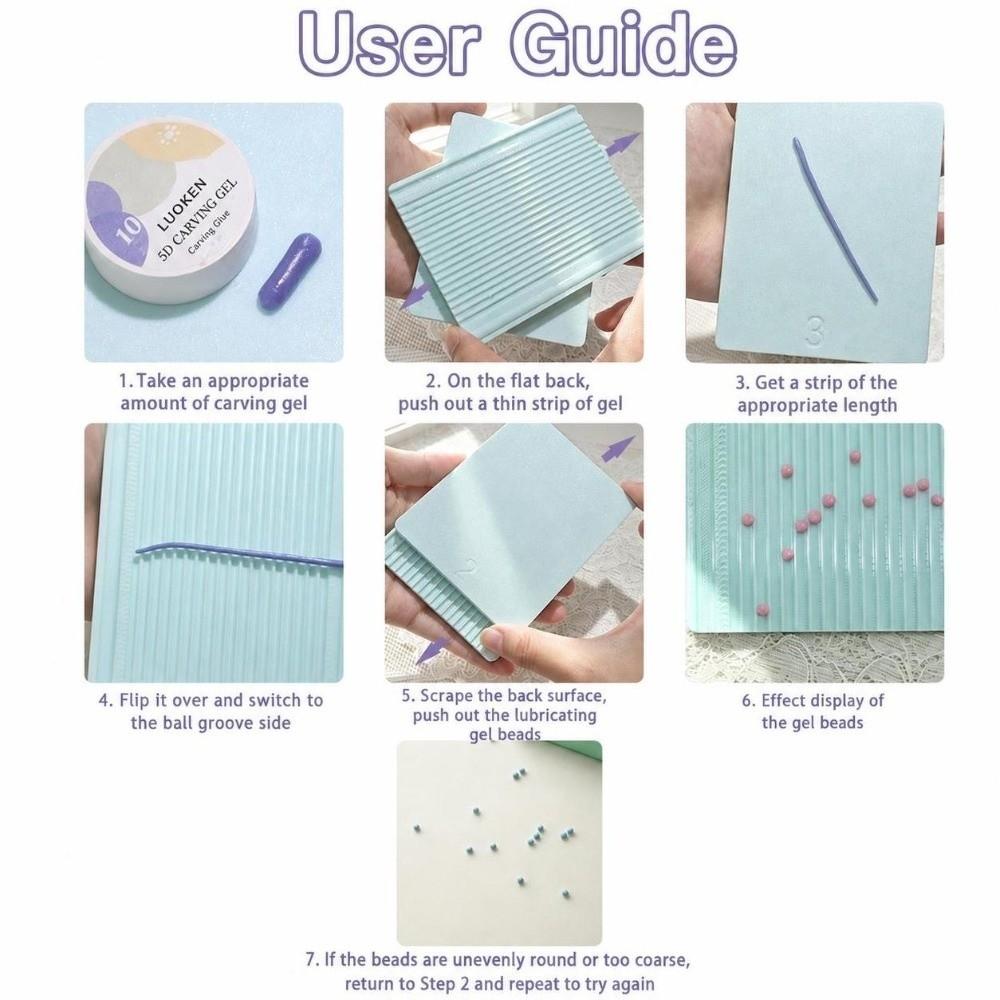 2-4mm Gel Nail Roller Mould Dual-Sided DIY Jewelry Earring Tool Nail Art Bead Roller  Nail Art