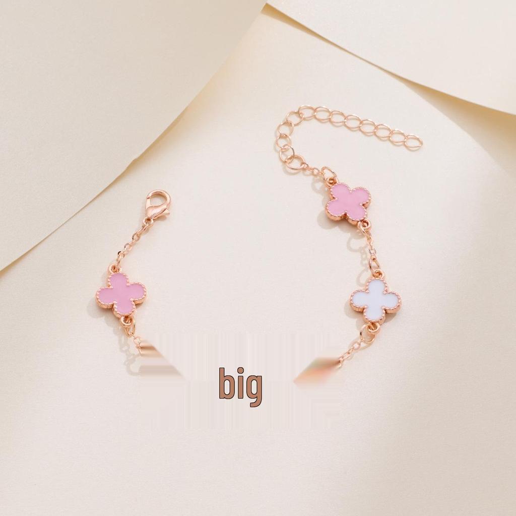 Красочный браслет-клевер с пятью лепестками, роскошное украшение ручной работы