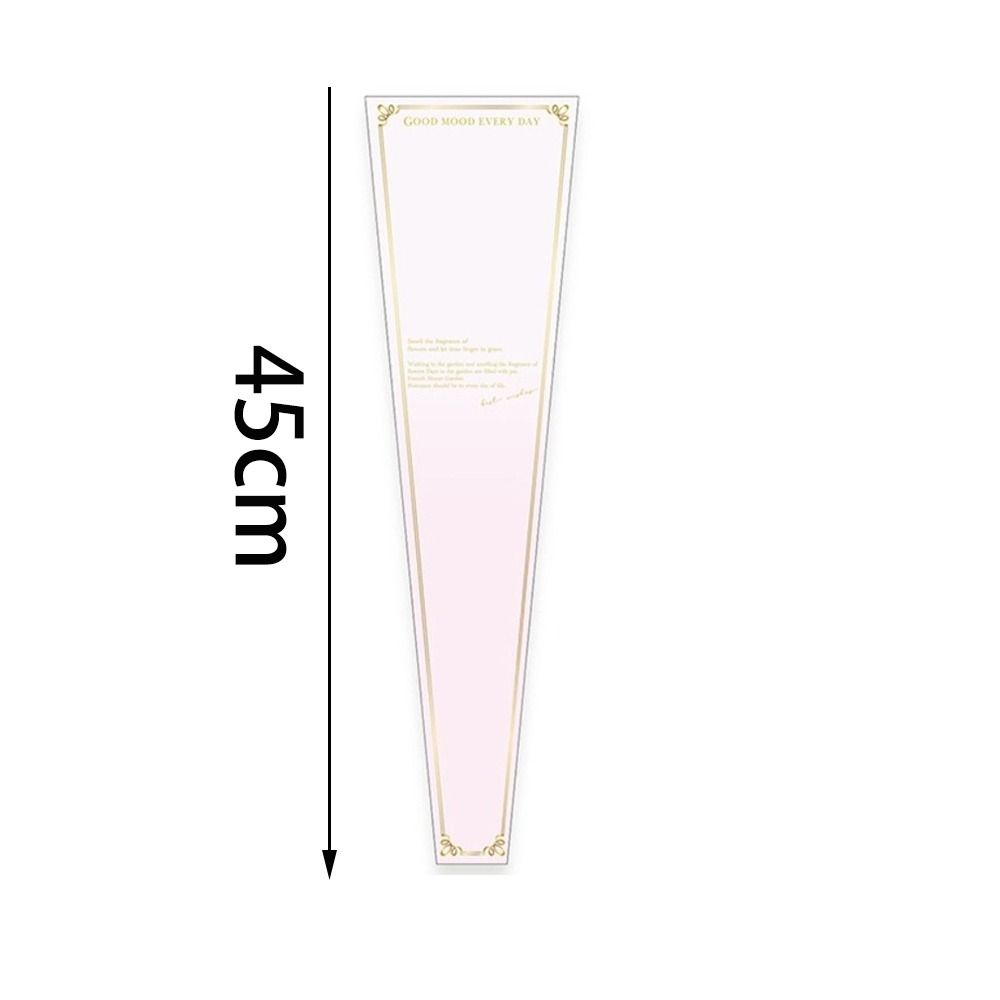 50pcs Transparent Single Rose Sleeves Waterproof Bouquet Packaging Sleeve Anniversary