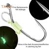 5/15/25Pcs Luminous Live Shrimp Fixing Hook Heavy Duty Metal Barbed Fishhook Freshwater Saltwater Catfish Bass Fishing Hook Fishing Accessories