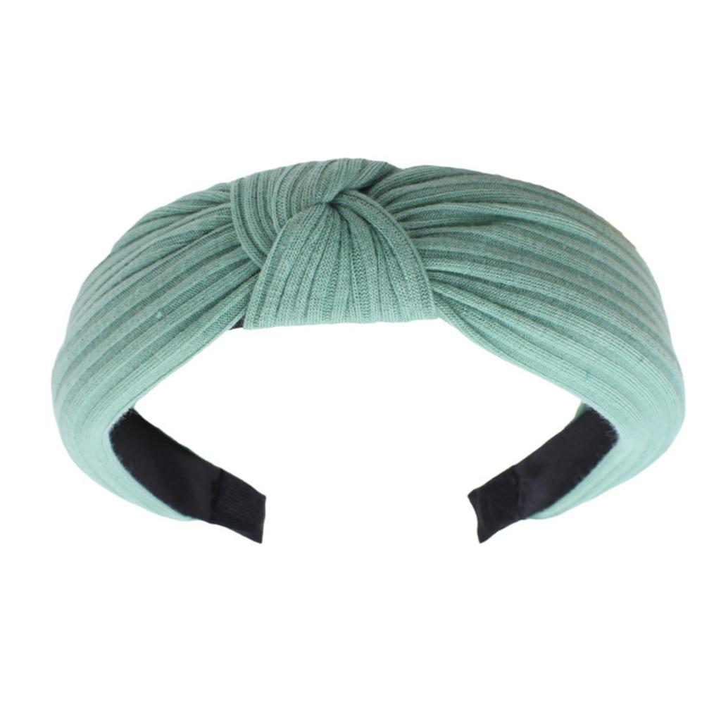 Knotted Headband for Women Fashion Knitted Fabric Hairhoop High Skull Wide Headband for Face Washing and Daily Skincare