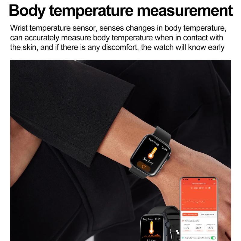 2025 Новые смарт-часы с NFC и Bluetooth-вызовом для мужчин, 1,85" AMOLED-экран, измерение артериального давления и пульса, женское здоровье, водонепроницаемые смарт-часы для женщин