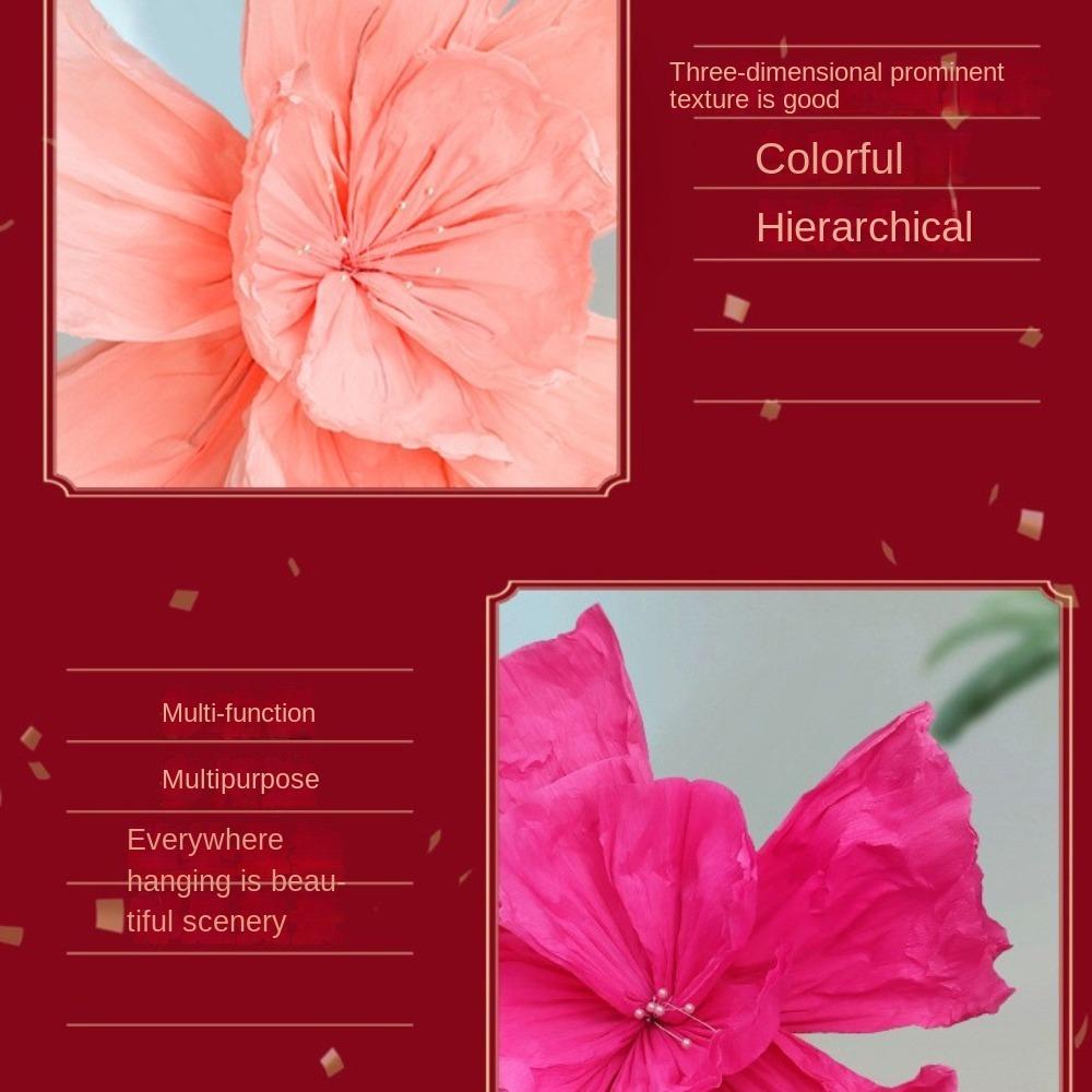 Large-scale Oversized Paper Kite Flower 3D Wrinkled Paper Flower Large Scale Event