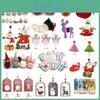 Charming Xmas Felt Wooden Decorations Featuring Delightful Characters For A Joyful Christmas Tree