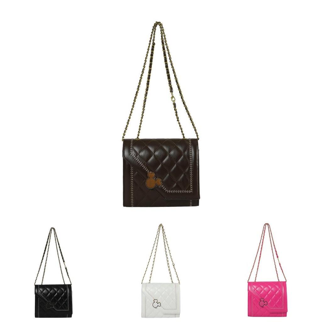 Chic 2024 Spring Fashion Cute Bear Head Lock Buckle Embroidered Small Shoulder Bag In Black White Or Rose Red