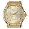 Casio Аналоговые кварцевые часы MQ-24G-9E из нержавеющей стали золотистого оттенка с циферблатом цвета шампанского для мужчин