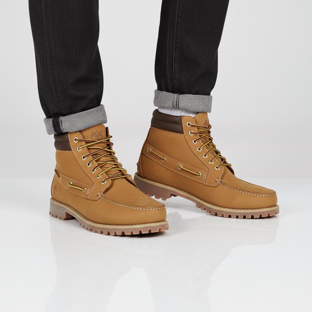 Timberland Аутентичные полусапоги на шнуровке - Мужские ботинки Кожа Пшеничный TB0A2N4C-754 ОРИГИНАЛ