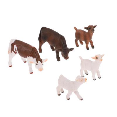 Vaguelly 5-штучный набор Farm Animal из ПВХ, мини-фигурки животных высотой 2,95 дюйма, детские игрушки, отлично подходит для домашнего декора и фотореквизита