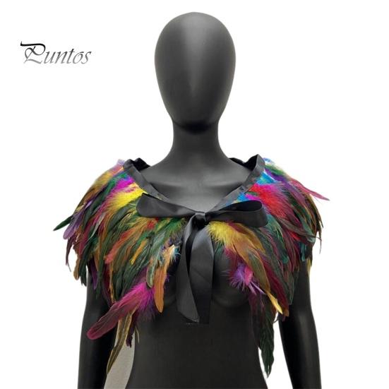Женская шаль в готическом стиле, перьевая накидка, шарф, наплечная шаль, карнавальный костюм, винтажная шаль ручной работы с регулируемым атласным галстуком