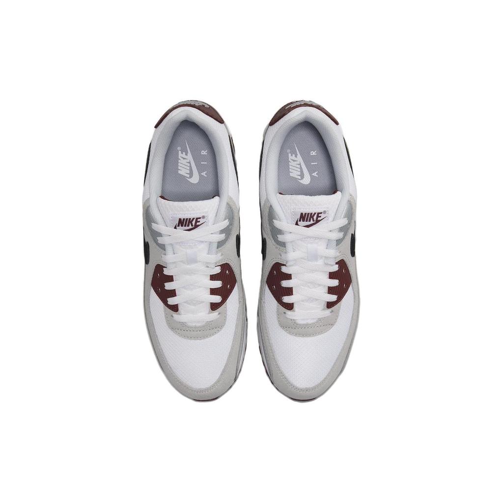 Nike Air Max 90 Dark Team Red Men Sneakers White Black Pure-Platinum FN6958-101