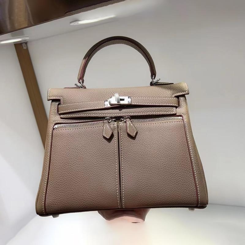 Новая сумка Lakis с двойными молниями и широкими плечевыми ремнями, высококачественная, с несколькими карманами, хорошая текстура, натуральная коровья кожа