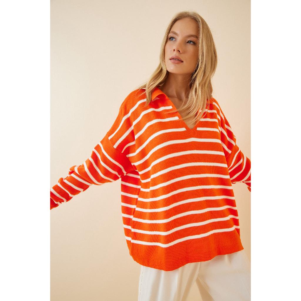 Women's Polo Neck Knitwear Sweater Us00293