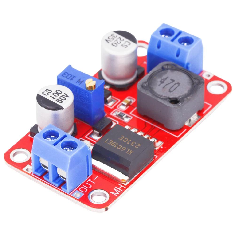 Модуль питания DC-DC повышающий преобразователь напряжения регулятор напряжения 3.3-35В до 5В 6В 9В 12В 24В XL6019 с регулируемым выходом 5А