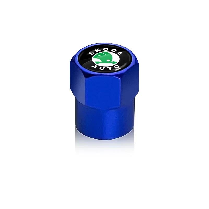 2025 Hot 4pc Car Tire Valve Cover Hexagonal Cap Air Dustproof For Skoda Octavia MK2 MK1 2 3 A5 A7 A8 Karoq Fabia Superb Rapid Ka